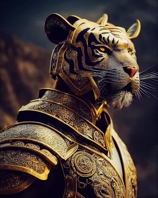 Божественный золотой тигр и с ним …» — создано в Шедевруме