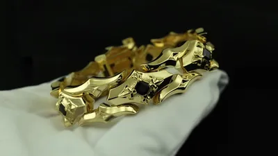 Купить Браслет мужской двухцветное золото 585 проба // Ювелирный  интернет-магазин Rings.Ru