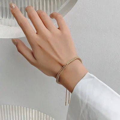 Купить Модные золотые браслеты из нержавеющей стали для женщин,  классический регулируемый женский легкий роскошный браслет, ювелирные  изделия | Joom