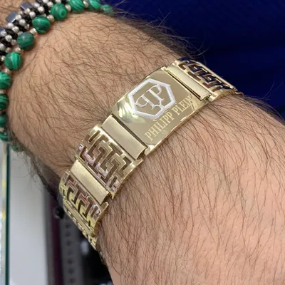 ✓ Купить браслет мужской широкий золотой со скидкой от 40% в магазине Золото  РУ ✺