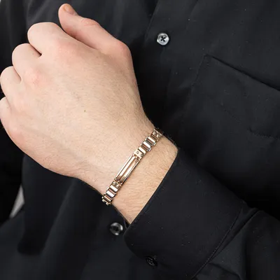 Купить Широкий мужской браслет из золота недорого в Москве цена минимальная Мужские  золотые браслеты ЮК Платина