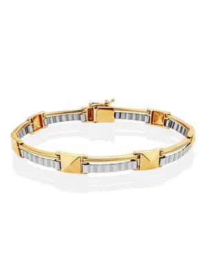 ✓ Купить браслет мужской широкий золотой со скидкой от 40% в магазине Золото  РУ ✺