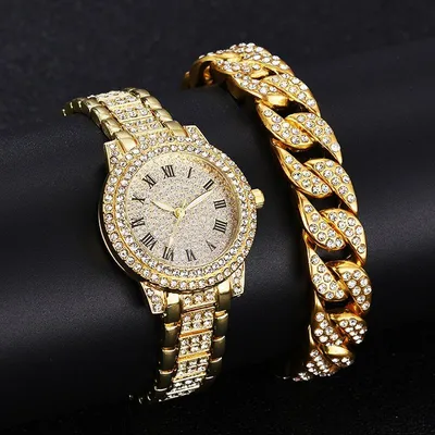 Часы наручные женские с золотистым браслетом, 2022 | AliExpress