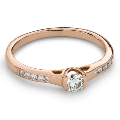 Золотое кольцо с Бриллиантами VS1/G 0,26Ct, 16,8р 750 проба (id 71900755),  купить в Казахстане, цена на Satu.kz