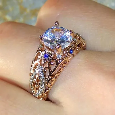 Женское золотое кольцо с фианитами КП1728 3.02, 18 (ID#860849914), цена:  8685.95 ₴, купить на Prom.ua