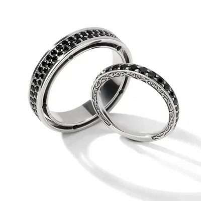 Мужские кольца с черными камнями - VisionGold.org® Jewelry