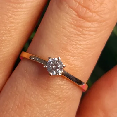 Золотое кольцо с одним камнем - Золотое кольцо с одним цирконием  (ID#82696496), цена: 2610 ₴, купить на Prom.ua