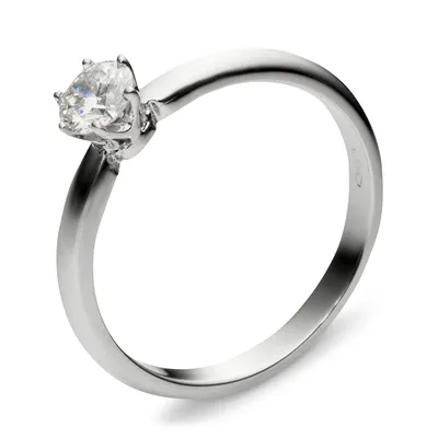 Купить Помолвочное кольцо из белого золота с бриллиантом в квадратной  оправе 921202Б 921202Б | ювелирный Дива в Санкт-Петербурге