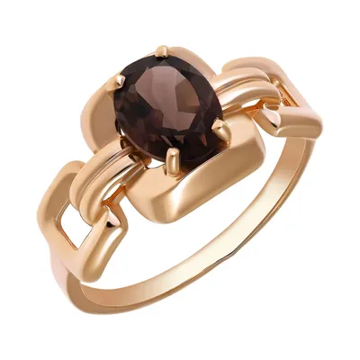 713615 - Золотое кольцо с раухтопазом - SOKOLOV - купить в  интернет-магазине Золотишко.ру
