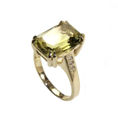 Золотые кольца : Золотое кольцо с цитрином 2к-445-32