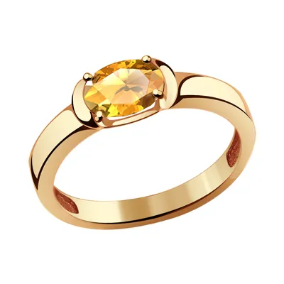 Золотое кольцо Александра кл2767-6ск с цитрином: Золото 585° пробы — купить  в ювелирном интернет-магазине Diamant