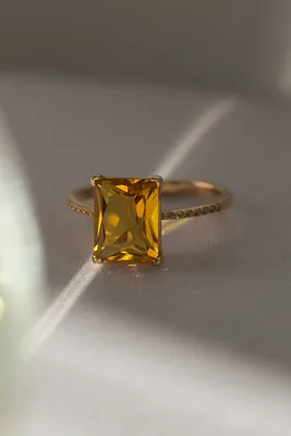Кольцо с цитрином купить, золотые кольца с цитринами в он-лайн магазине