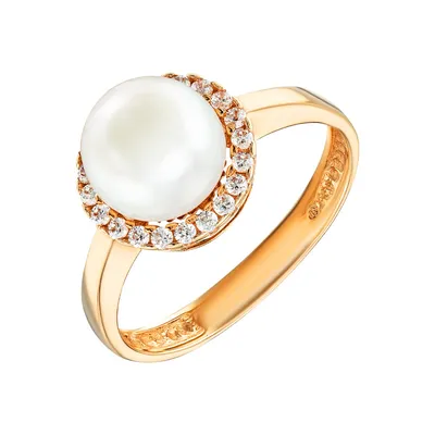 Золотые кольца с жемчугом — купить золотое кольцо с жемчугом в  интернет-магазине Adamas.ru