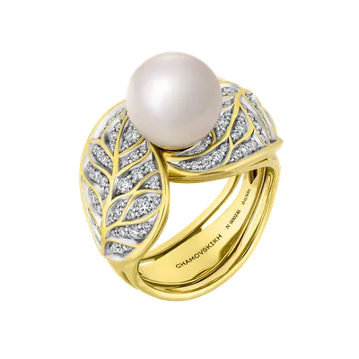 Видео обзор Кольцо с жемчугом и бриллиантами из белого золота 750 пробы:  Новости магазинов в журнале Ярмарки Мастеров