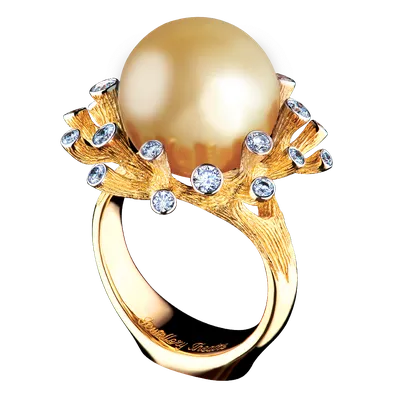 Золотое кольцо с жемчугом и бриллиантами Corals C 1 212 YF15 | Jewellery  Theatre