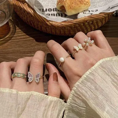 Комплект серьги и кольцо с жемчугом Wave купить в интернет магазине в Москве