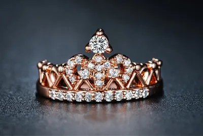 Женское кольцо в виде короны из золота | AliExpress
