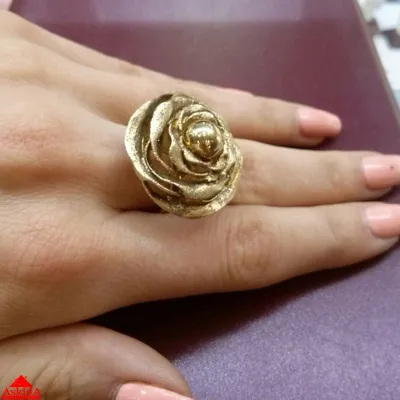 Кольцо \"Роза\" с бриллиантами из белого золота 585 пробы арт. Т331018005  купить в Минске