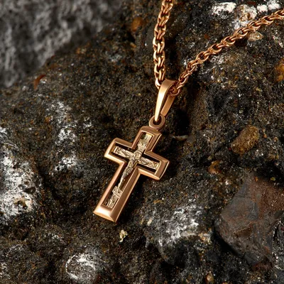 Мужской золотой крест «Кровь Христова» | Ювелирная мастерская династия