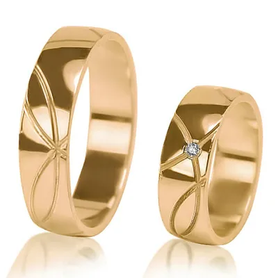 Лучшее обручальное кольцо самородок из желтого и белого золота, с  бриллиантами, 585 пробы в Москве, цена