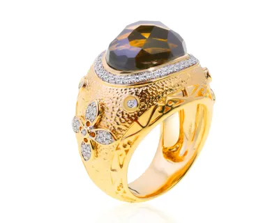 Мужской перстень из белого золота с черной шпинелью | Восемь | Интернет  магазин дизайнерских украшений из серебра, золота и натуральных камней