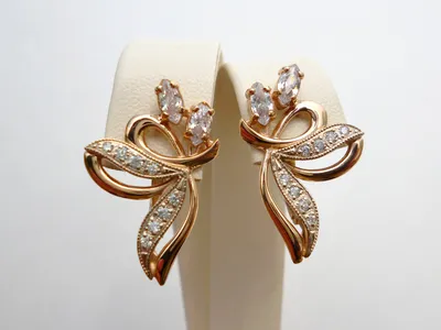 Классические золотые серьги с дорожкой камней Erika 2,6 карат – купить по  отличной цене в интернет-магазине Bright Spark