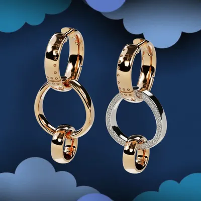 Золотые серьги: купить красивые сережки из золота в Киеве, Украина |  Каталог и цены интернет магазина Minimal