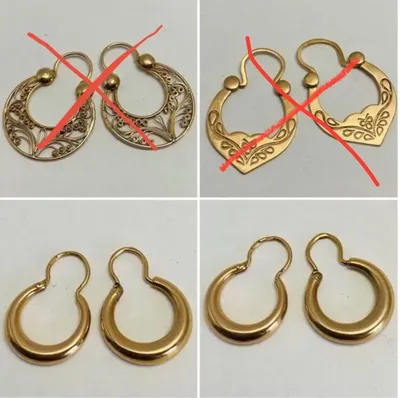 Золотые серьги кольца: купить сережки конго из золота в Киеве, Украина |  Каталог и цены интернет магазина Minimal