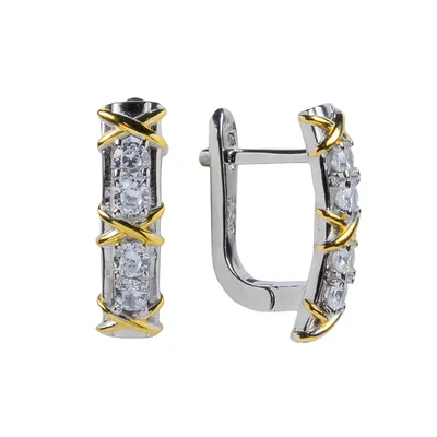 Золотые серьги с бриллиантами Tiffany: 305 000 тг. - Серьги Алматы на Olx