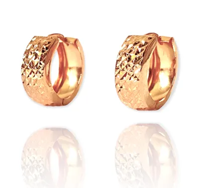 Серьги :: Серьги из золота :: Золотые серьги-кольца среднего диаметра