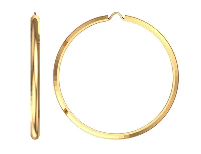 Купить серьги кольца (конго) золотые с фианитами ❤ со скидкой от 45% в  магазине Золото РУ