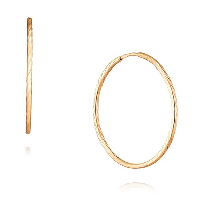 Золотые серьги-кольца АЛ-2701300 - купить Золотые серьги в интернет  магазине GSW