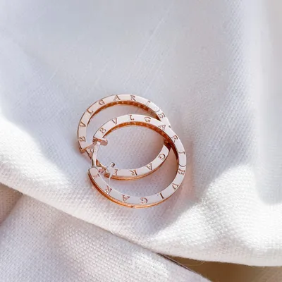 Позолоченые серьги кольца с камнями | Ювелирный интернет магазин «Взлате»