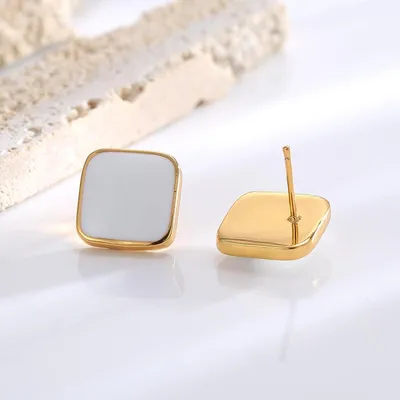 Золотые Большие серьги-кольца, корейские геометрические металлические серьги  для женщин, квадратные висячие серьги в стиле ретро, 2021 Модная бижутерия  | AliExpress