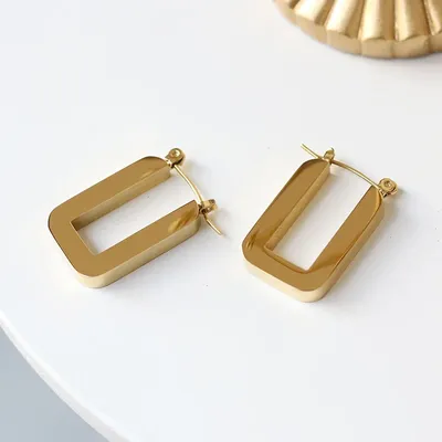 Золотые круглые квадратные серьги-гвоздики, 6 шт. серьги на заказ для  женщин - ювелирные изделия на заказ оптом