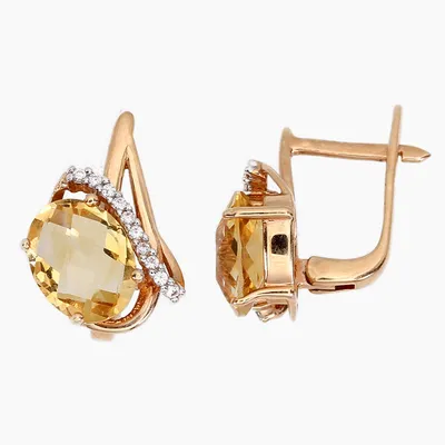 Коктейльные золотые серьги с цветными камнями 16.60ct – купить за 314 500 ₽  в интернет-магазине Mister Diamond с бесплатной доставкой