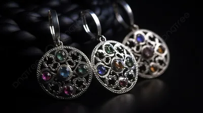 Комплект (серьги, кольцо, кулон) серебряный с разноцветными камнями  заказать или купить | Мастер Ювелир Москва