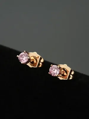 Серьги женские с розовым камнем овальные, сережки капельки под золото, золотые  серьги с медицинской dn 15- ! (ID#1925901152), цена: 245 ₴, купить на  Prom.ua