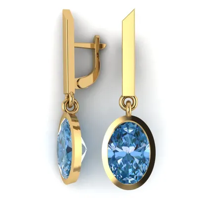 Золотые серьги Александра кл2531а-78ск с топазом: Золото 585° пробы — купить  в ювелирном интернет-магазине Diamant