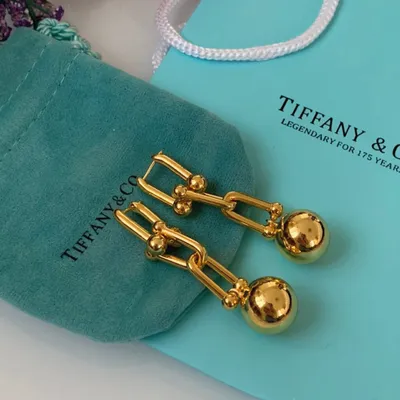 Серьги сердечки Tiffany 1277 купить в Москве