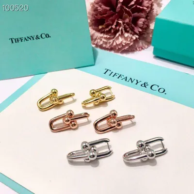 Купить серьги Twenty Stone Hoop от Tiffany и Schlumberger из золота,  платины и с бриллиантами по отличной цене