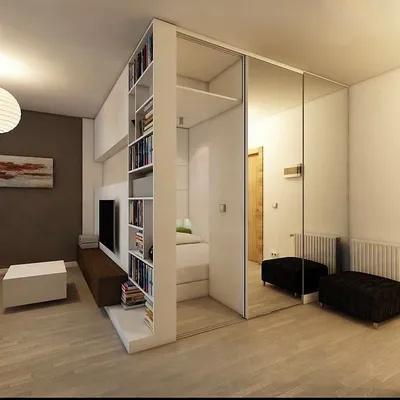 Зонирование однокомнатной квартиры для семьи с ребенком | Small apartments,  Apartment design, Small room design