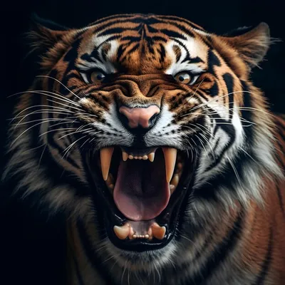 Фотография тигр Большие кошки Зубы животное 1600x1200