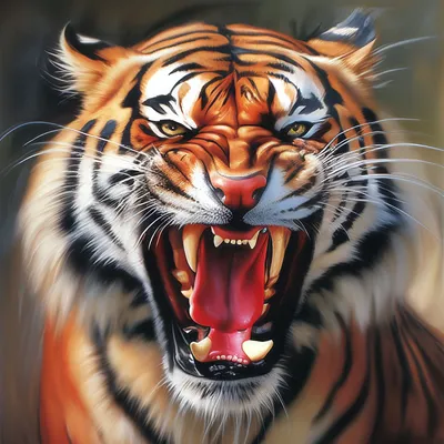 Фотография Тигры Большие кошки Зубы Взгляд Животные 1920x1334