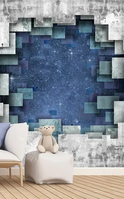 Фотообои на стену флизелиновые 3d Детские Звездное Небо 200х270 Barton  Wallpapers K111 - купить по выгодной цене в интернет-магазине OZON  (629760024)