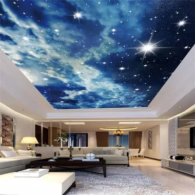 Купить 3D фото звездное небо обои облака звезды потолочная роспись гостиная  спальня КТВ бар потолочные обои | Joom