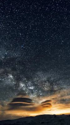 Обои звездное небо, звезды, галактика, Night Sky, 5k, 4k wallpaper, 8k,  Stars, night, mountains, nebula, Природа #5497