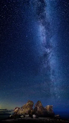 Обои Красивое звездное, небо, ночь 5120x2880 UHD 5K Изображение